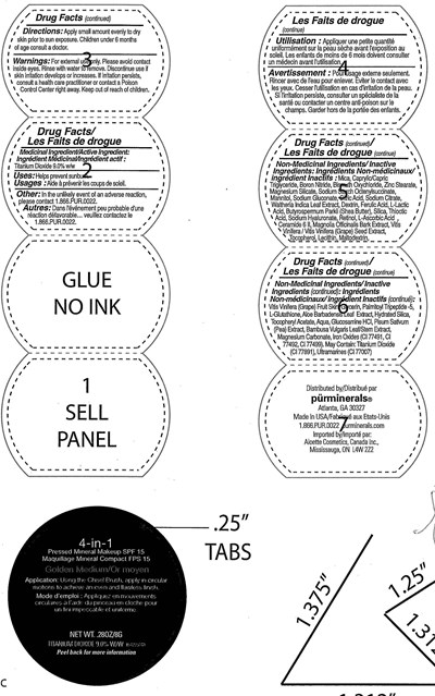 Image Of Label (4 In 1  Pressed Mineral Spf 15 Golden Medium)